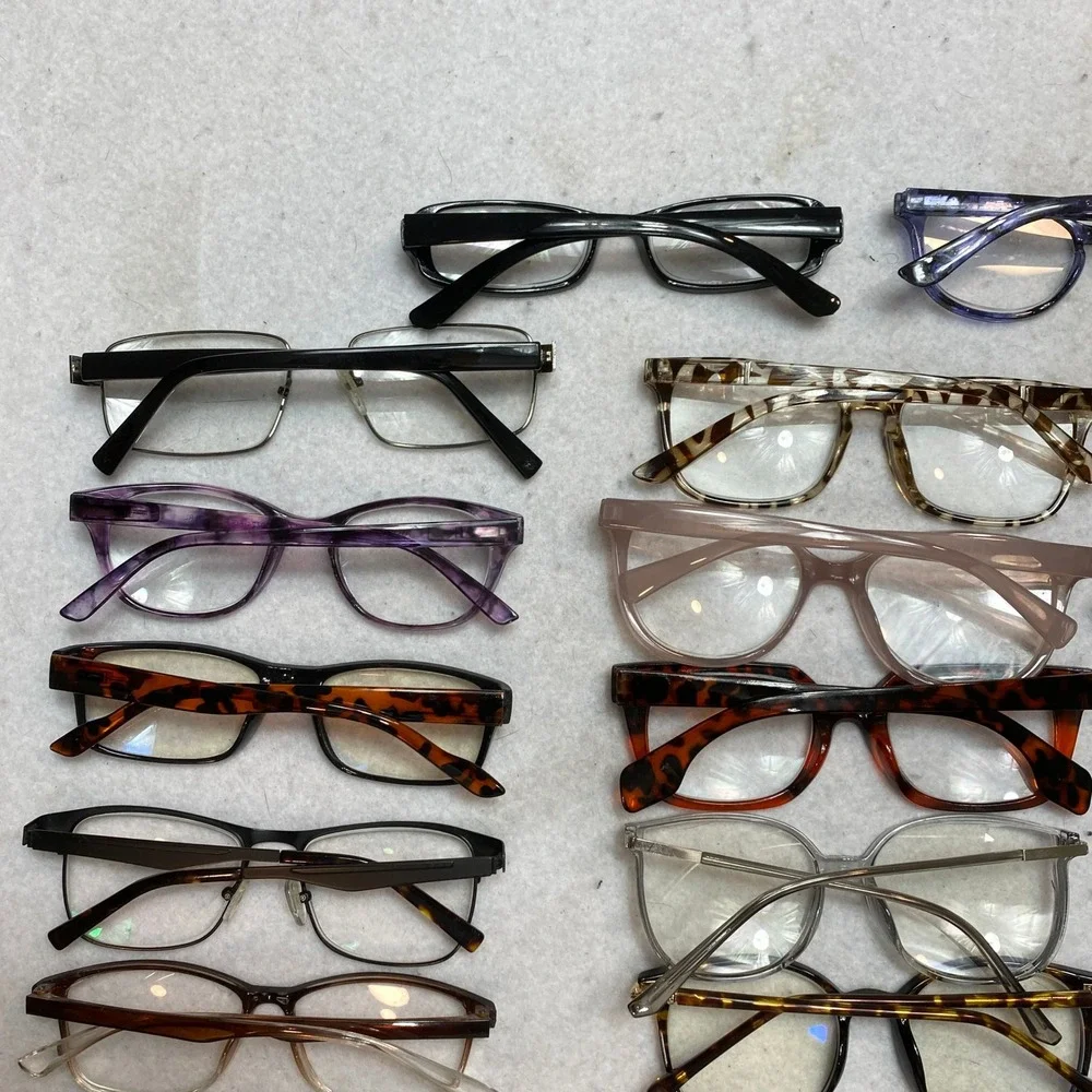 Lot Of 20 Mixed Brand Reading & Blue Light Glasses Unisex OS Multicolor Bundle